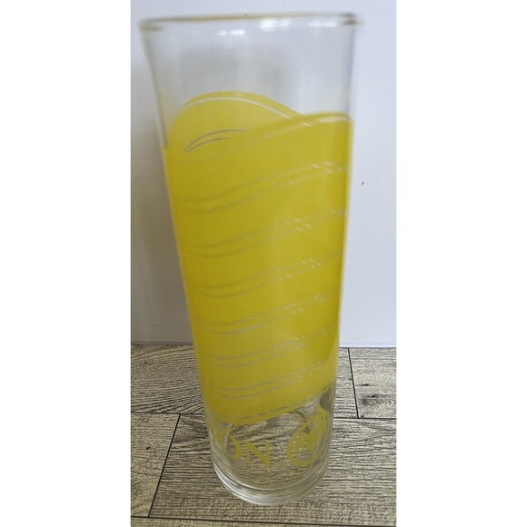 Libbey Bacardi Limon Highball Rum Glasses 7" Tall Yellow 14 oz Set of 2 - Picture 5 of 7